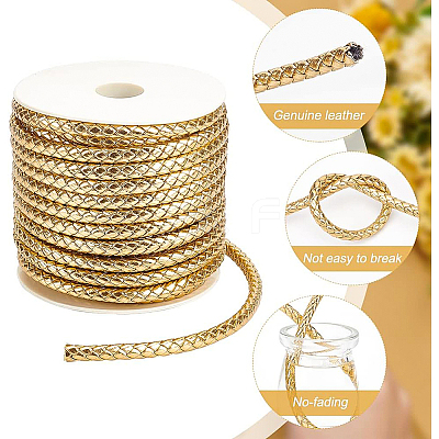 PU Imitation Leather Braided Cord WL-WH0003-14B-1
