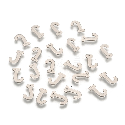 Tarnish Resistant 304 Stainless Steel Letter Charms STAS-O072-J-1