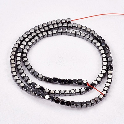 Non-magnetic Synthetic Hematite Beads Strands X-G-J172-3x3mm-04-1