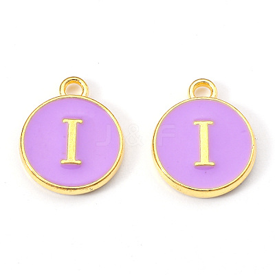 Golden Plated Alloy Enamel Charms X-ENAM-S118-10I-1