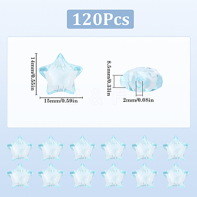 120Pcs Transparent Acrylic Beads TACR-SP0001-11C-1