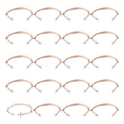 20Pcs Adjustable Korean Waxed Polyester Cord Bracelet Making BJEW-TAC0051-06-1