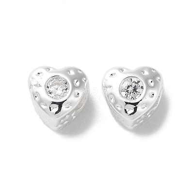Valentine's Day Brass Micro Pave Cubic Zirconia Beads KK-P256-10S-01-1