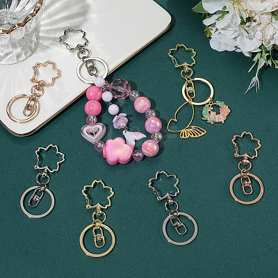 18Pcs 3 Colors Alloy Keychain Clasps KEYC-SC0001-73-1