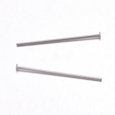 Tarnish Resistant 304 Stainless Steel Flat Head Pins STAS-F117-58P-1.8x25-1