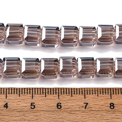 Electroplate Glass Beads Strands EGLA-H108-01A-PL03-1
