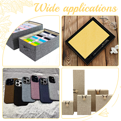 Self-adhesion Linen Book Covers AJEW-WH0314-356C-1