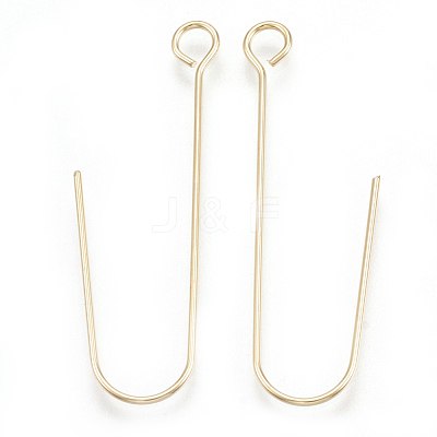 Brass Earring Hooks KK-S348-099-1