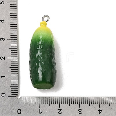 Opaque Resin Imitation Vegetable Pendants RE-CBAAB56-06-1