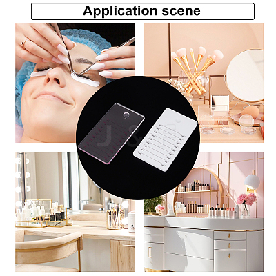 2Pcs 2 Colors Acrylic False Eyelashes Display Board AJEW-GO0001-31-1