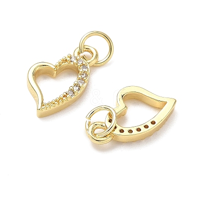 Brass Micro Pave Cubic Zirconia Pendants KK-I379-15G-05-1