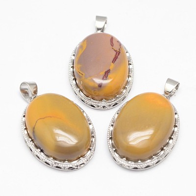 Natural Mookaite Pendants X-G-D851-35-1