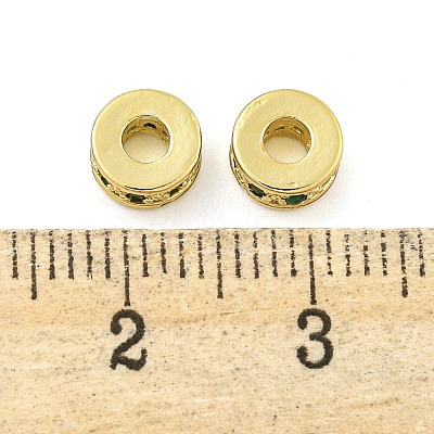 Rack Plating Brass Micro Pave Cubic Zirconia Spacer Beads KK-F089-39B-G01-1