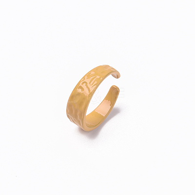 Spray Painted Alloy Cuff Rings X-RJEW-T011-12-RS-1