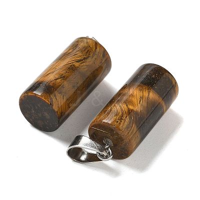 Natural Tiger Eye Pendants G-B127-17P-01-1