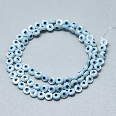 Natural White Shell Mother of Pearl Shell Beads SSHEL-N036-007-1