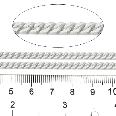 Spray Painted 304 Stainless Steel Curb Chains STAS-B067-05B-09-1