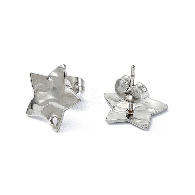 Non-Tarnish 304 Stainless Steel Stud Earring Findings X-STAS-L024-003P-09-1