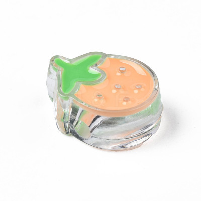 Transparent Acrylic Enamel Beads OACR-N130-024-03-1