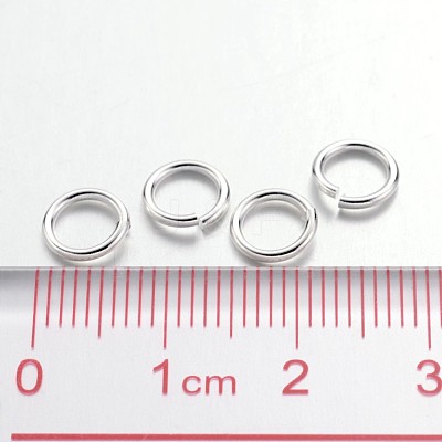 Silver Color Plated Brass Open Jump Rings X-JRC7MM-S-1