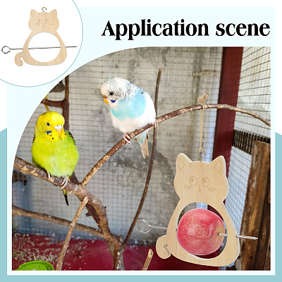 Wooden Bird Feeder AJEW-FG0004-81B-1