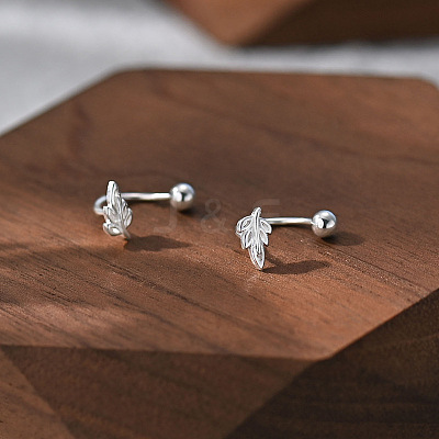 S999 Fine Silver Stud Earrings EJEW-A127-04S-1