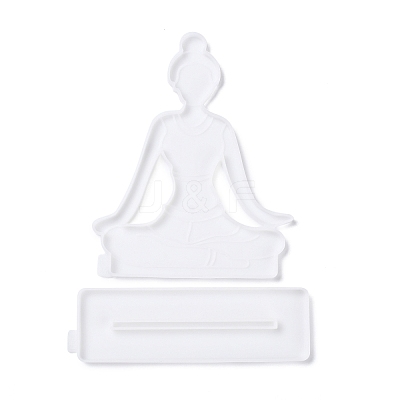 YOGA DIY Silicone Statue Molds DIY-G046-11-1