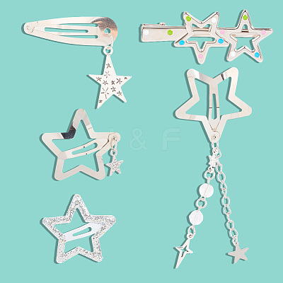 10pcs Iron Alloy Snap Hair Clips PHAR-CP0001-25-1