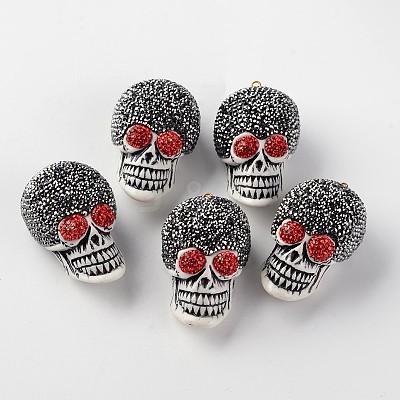 Skull Resin Pendants BRES-K001-01-1