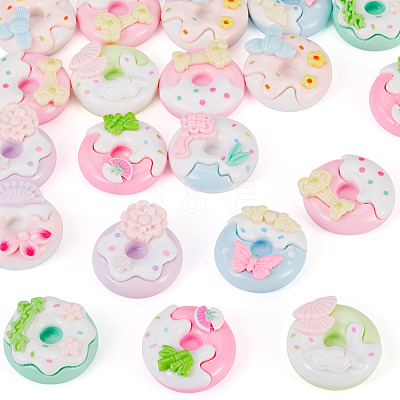20Pcs Opaque Resin Decoden Cabochons RESI-TA0005-33-1