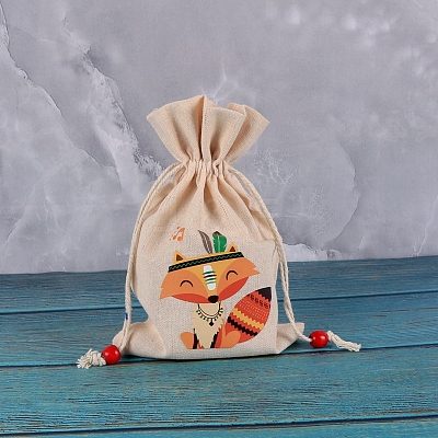 Printed Rectangle Cotton Storage Bags PW-WG95617-08-1