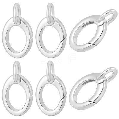 8Pcs Brass Spring Gate Rings KK-BBC0028-43P-1