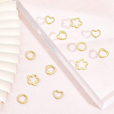 20Pcs 4 Style Rack Plating Alloy Bead Frame FIND-CA0006-18-1