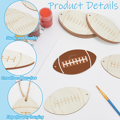 20Pcs Unfinished Wood Pendant Decorations WOOD-SP0001-35B-1