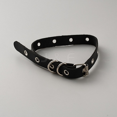 Punk Rock Style Alloy Rivet Imitation Leather Chocker Necklaces NJEW-WH20011-09P-01-1