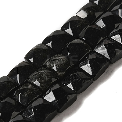 Natural Obsidian Beads Strands G-C109-A02-01-1