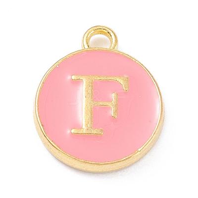 Golden Plated Alloy Enamel Charms X-ENAM-Q437-14F-1