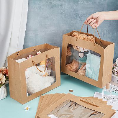 Kraft Paper Gift Bags ABAG-WH0044-63B-1