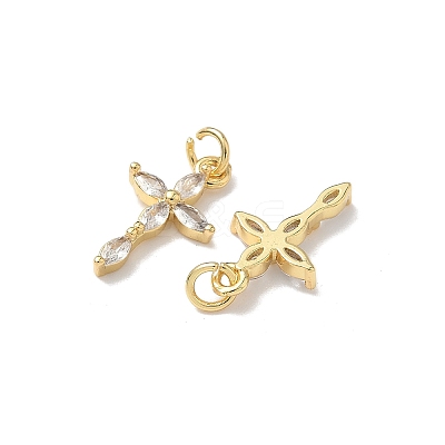 Brass Micro Pave Cubic Zirconia Pendants X1-KK-Q068-49A-G-1