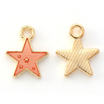 Alloy Enamel Charms X-ENAM-S121-028D-1
