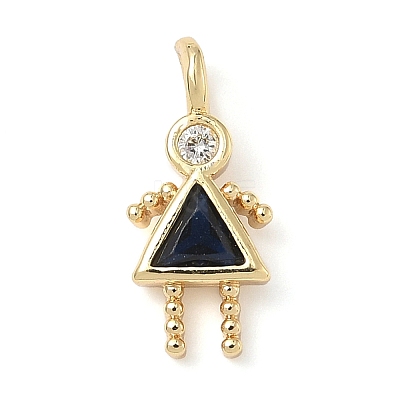 Brass Micro Pave Cubic Zirconia Pendants ZIRC-I356-17G-B03-1