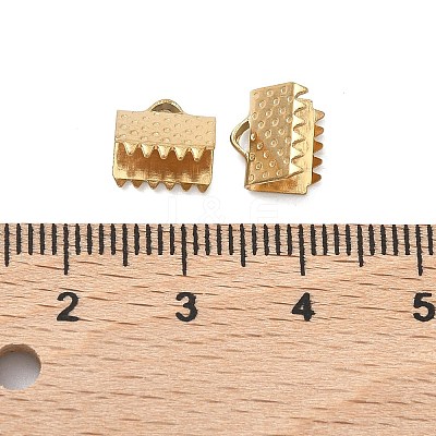 304 Stainless Steel Ribbon Crimp Ends STAS-Z178-13G-1