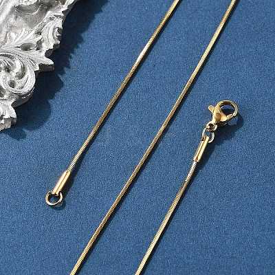304 Stainless Steel Snake Chains Necklaces X-STAS-F094-24G-1