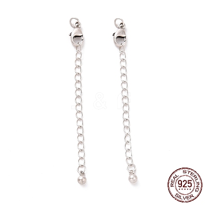925 Sterling Silver Chain Extenders STER-D036-43AS-1