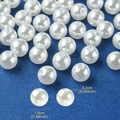ABS Plastic Imitation Pearl Round Beads MACR-YW0002-10mm-82-1