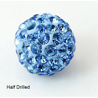 Polymer Clay Rhinestone Beads RB-H258-HD10mm-211-1