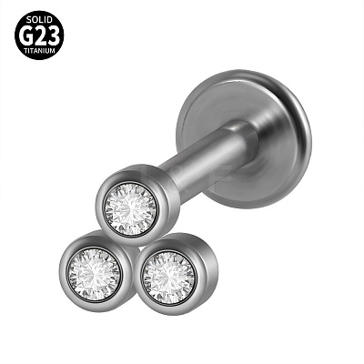 G23 Titanium Threadless Labrets WG33C7B-10-1