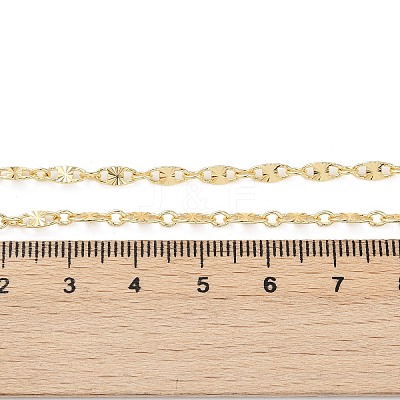 Brass Oval Link Chains Necklace for Women NJEW-P265-25G-1