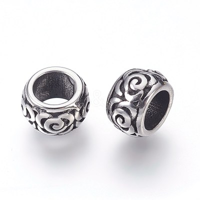 304 Stainless Steel Beads STAS-E446-13AS-1