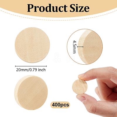 Beech Wooden Flat Round Unfinished Wood WOOD-OC0004-24B-1